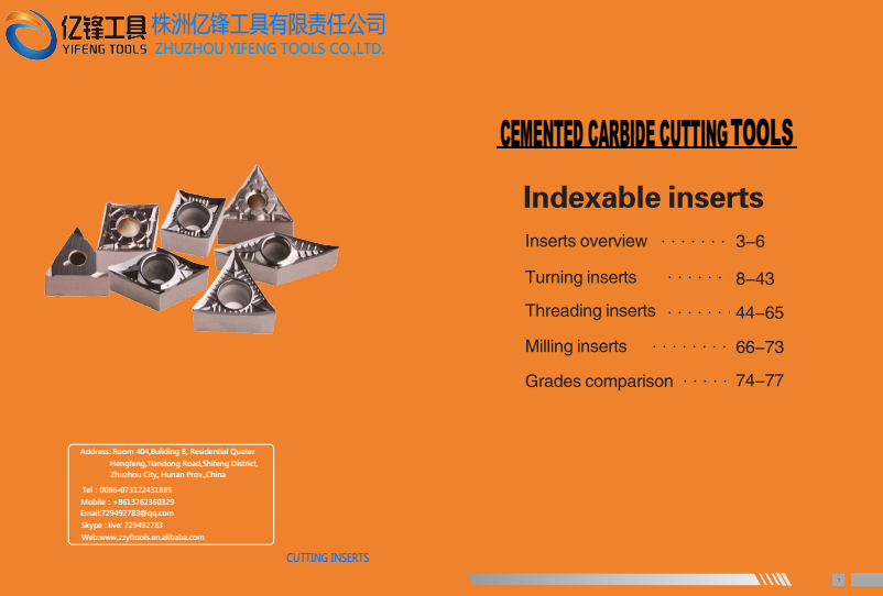 Carbide Indexable Inserts Catalog